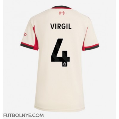 Camiseta Liverpool Virgil van Dijk #4 Visitante Equipación para mujer 2025-26 manga corta Camiseta Liverpool Virgil van Dijk #4 Visitante Equipación para mujer 2025-26 manga corta